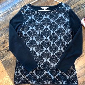 TravelSmith Metallic Sweater Silver Black ✨